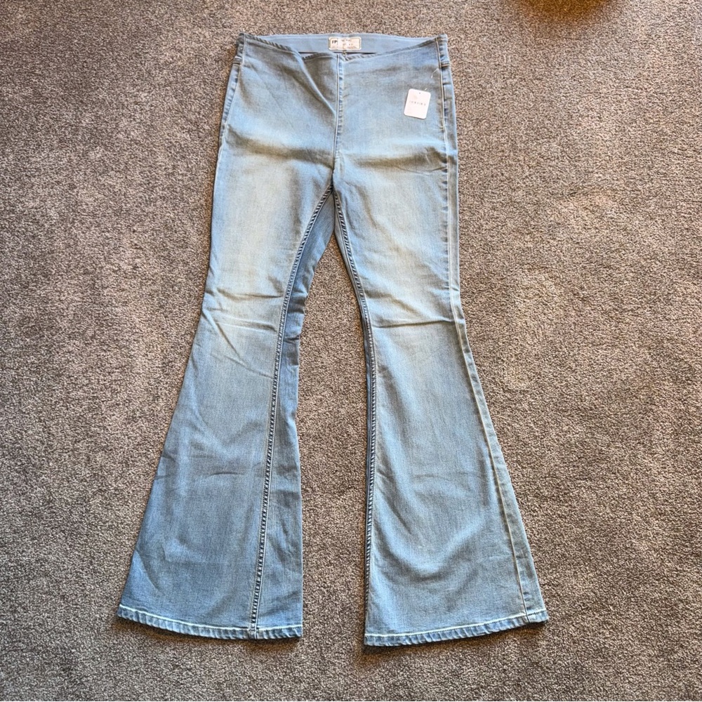 Free People Light Blue Wide Leg Jeans New With Tags NWT Women’s Size W31 - Picture 2 of 12